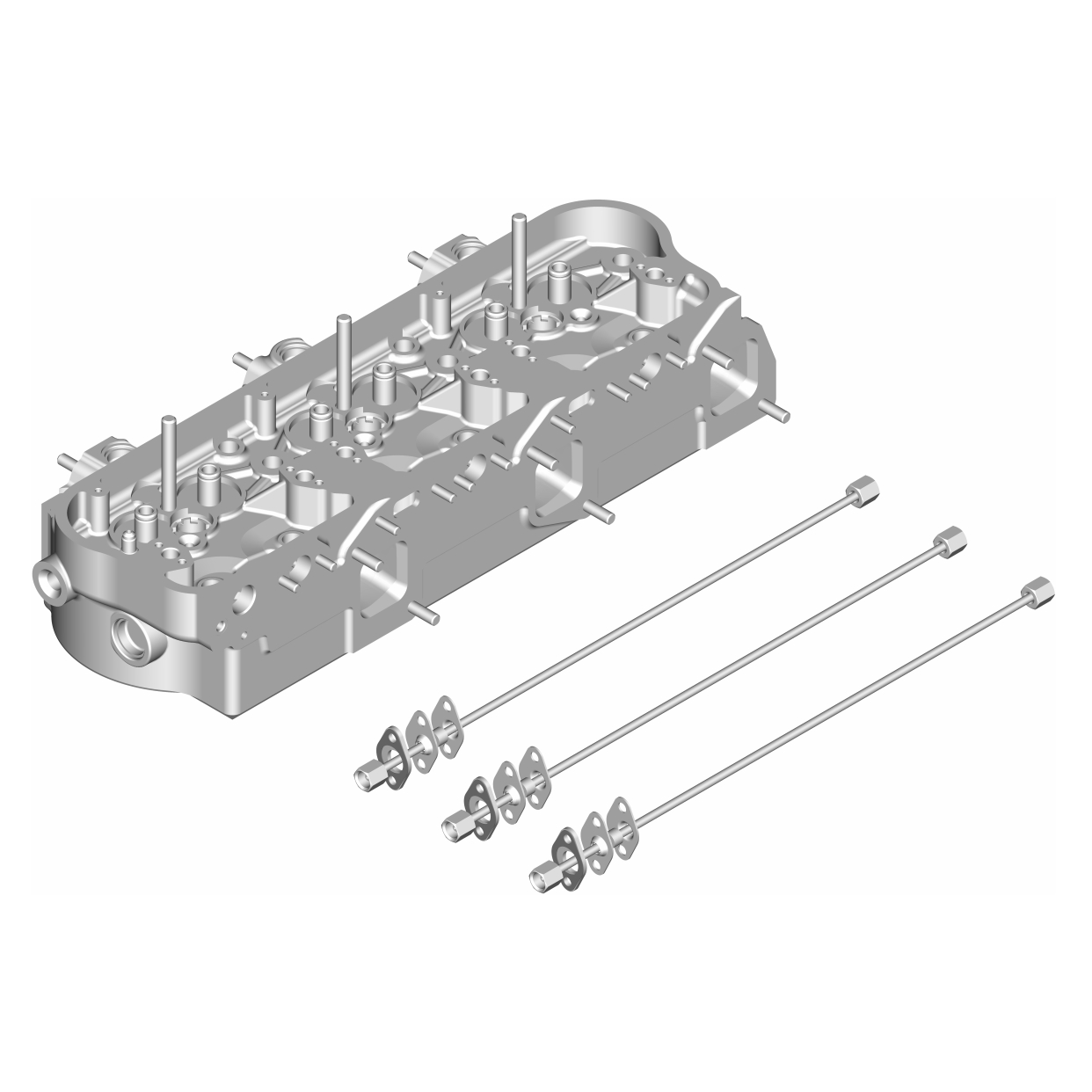 236-1003004 Комплект головки цилиндров с прокл.и трубами